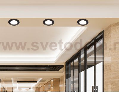 TN6604 BK черный IP44 GX53 max 15W D110*23