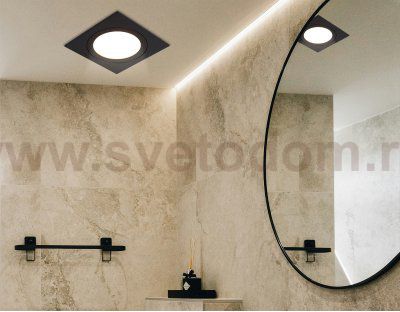 TN6609 BK черный IP44 GX53 max 15W 110*110*23