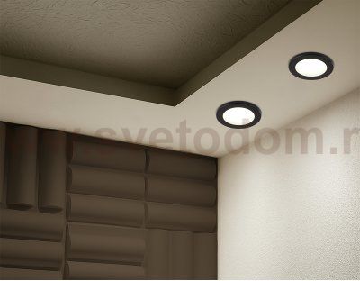 TN6632 BK черный IP44 GX53 D100*60