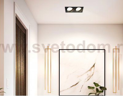 TN6661/2 BK черный IP44 GX53/2 220*110*48