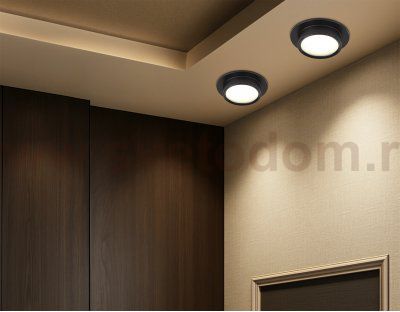 TN6735 BK черный IP44 GX53 D110*57