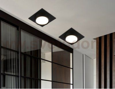 TN6739 BK черный IP44 GX53 110*110*57