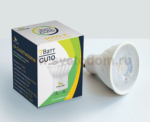TP GU10/7W/3000K светодиодная лампа Italline