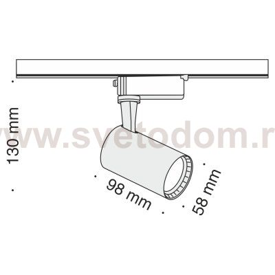 Трековый светильник Maytoni TR003-1-6W3K-B