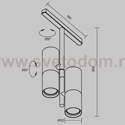 Трековый светильник Maytoni TR005-2-2X12W4K-BW Elti Duo