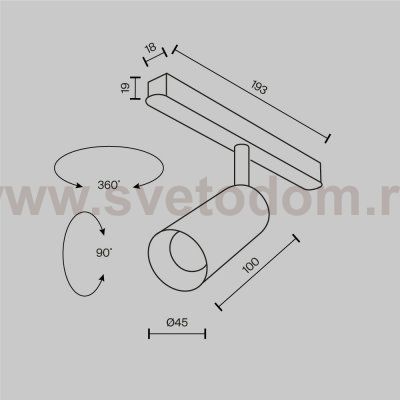 Трековый светильник Maytoni TR032-2-5W2.7K-M-B Focus LED