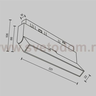 Трековый светильник Maytoni TR036-2-12W2.7K-B Basis Rot