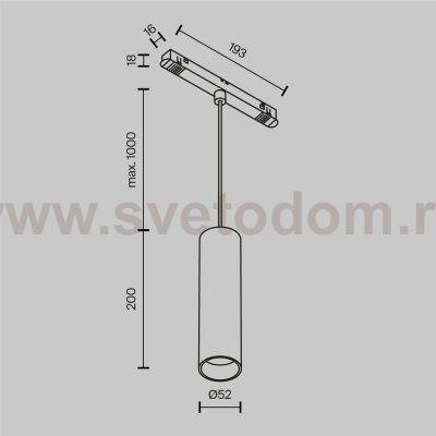 Трековый подвесной светильник Maytoni TR041-4-12W3K-M-DS-B Focus LED