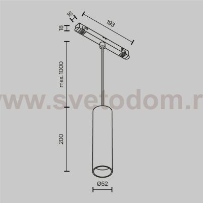 Трековый подвесной светильник Maytoni TR041-4-12WTW-DD-W Focus LED