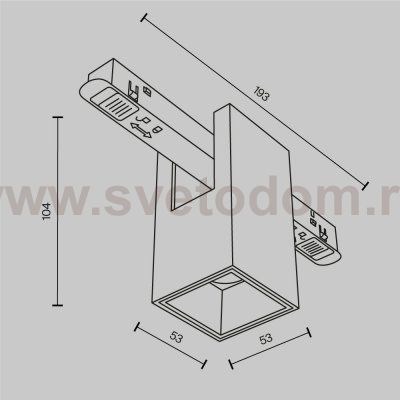 Трековый светильник Maytoni TR121-2-7W4K-B Alfa
