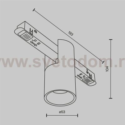 Трековый светильник Maytoni TR122-4-7W-DS-BS Alfa