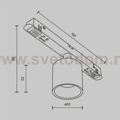 Трековый светильник Maytoni TR132-2-7W4K-BS Alfa S