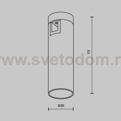 Трековый светильник Technical TR143-1-5W3K-W-PT