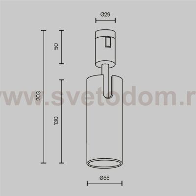 Трековый светильник Technical TR144-1-12W3K-W-BS