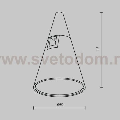 Трековый светильник Technical TR146-1-5W3K-PT