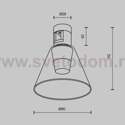 Трековый светильник Technical TR147-1-3W4K-PT
