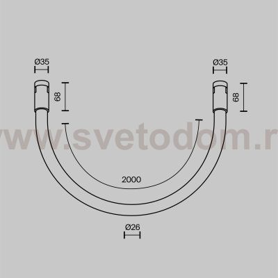 Трековый светильник Technical TR154-1-27W3K-PT