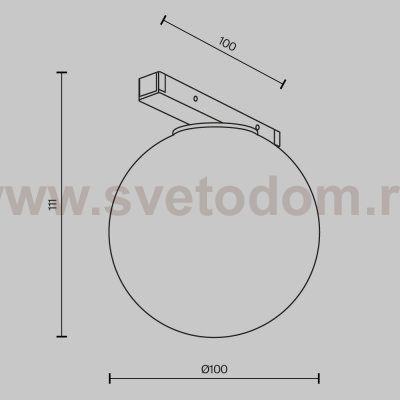 Трековый светильник Maytoni TR177-1-5WTW-B Luna