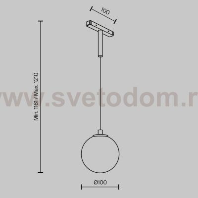 Трековый подвесной светильник Maytoni TR178-1-5WTW-B Luna