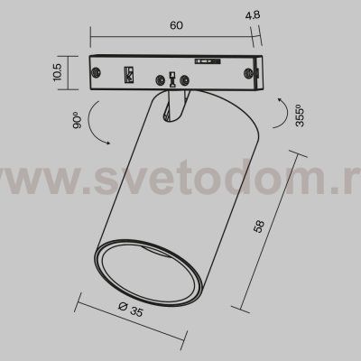Трековый светильник Maytoni TR187-1-5W3K-M-B Focus Led