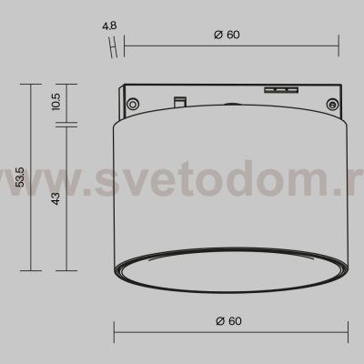 Трековый светильник Maytoni TR188-1-5W2.7K-M-B Alfa S