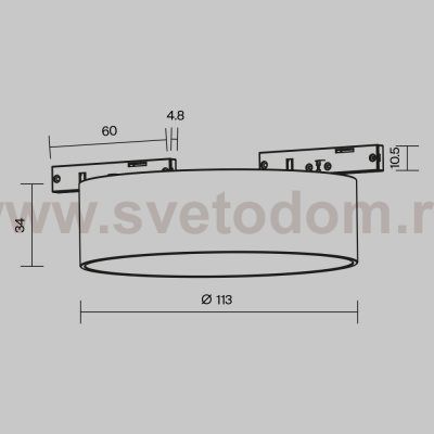 Трековый светильник Maytoni TR189-1-12W3K-B Zon