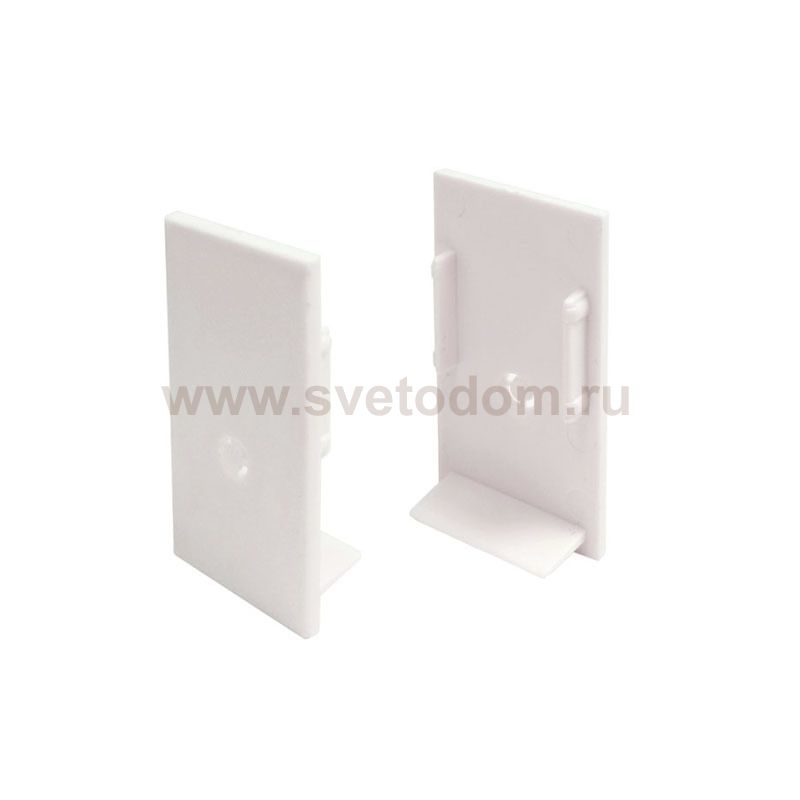 Торцевые заглушки для шинопровода  белые (комплект 2 шт) Denkirs TR2107-WH