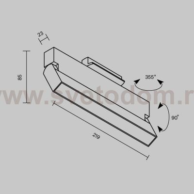 Трековый светильник Technical TR223-1-12WCCT-W-B