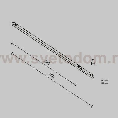 Трековый светильник Technical TR240-4-12WTW-DD2-B