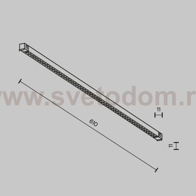 Трековый светильник Technical TR241-2-12W3K-B