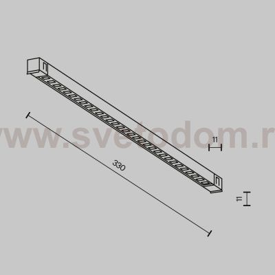 Трековый светильник Technical TR241-2-6W3K-B