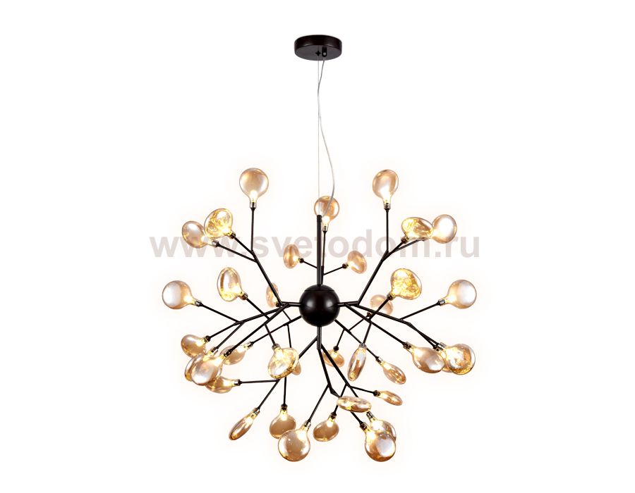 Люстра потолочная Ambrella TR3021/36 DCF/TI темный кофе/янтарь G4/36 max 20W D750*650 TRADITIONAL