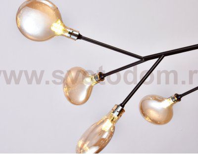 Люстра потолочная Ambrella TR3021/36 DCF/TI темный кофе/янтарь G4/36 max 20W D750*650 TRADITIONAL