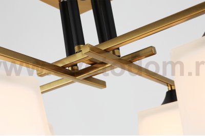 Люстра на штанге со стеклянными плафонами Ambrella TR303042/4 CP медь E27/4 max 60W 420*420*260