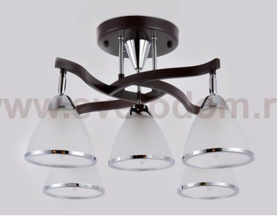 Люстра подвесная Ambrella TR3113/5 DCF/CH темный кофе/хром E27 max 40W 565*565*320 TRADITIONAL