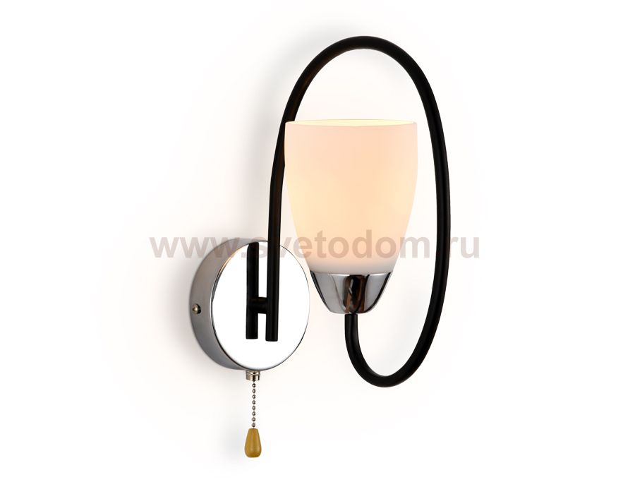 Настенный светильник бра Ambrella TR3134 BK/CH черный/хром E27 max 40W 320*100*230 TRADITIONAL