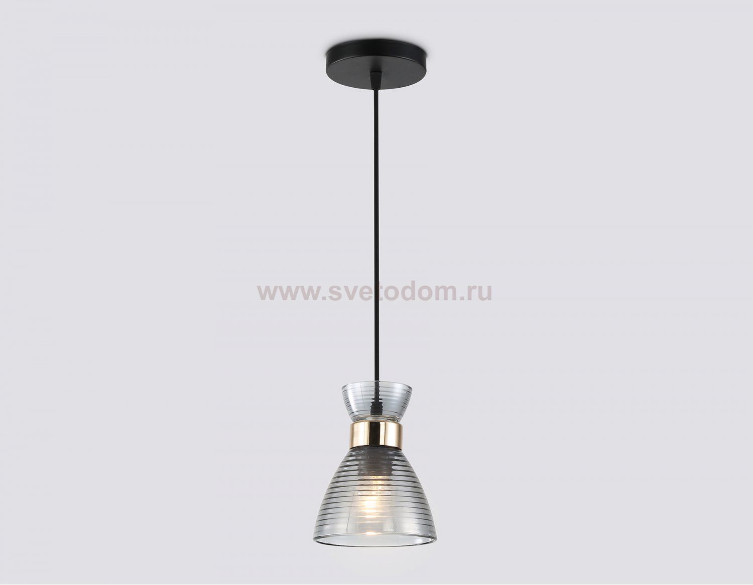 TR3406 BK/FGD/SM черный/золото/дымчатый E27 max 60W D135*1000