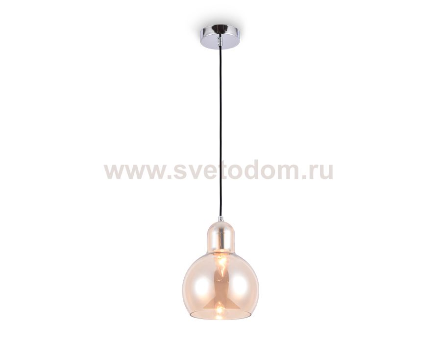 Люстра подвесная Ambrella TR3517 CH/TI хром/янтарь E27 max 40W D180*1200 TRADITIONAL