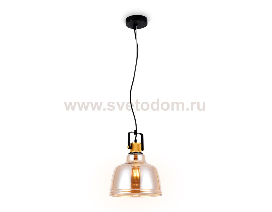 Люстра подвесная Ambrella TR3526 SB/TI бронза/янтарь E27 max 40W D220*1000 TRADITIONAL
