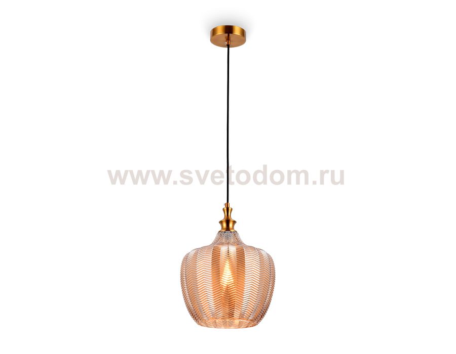 Люстра подвесная Ambrella TR3531 SB/TI бронза/янтарь E27 max 40W D250*1200 TRADITIONAL