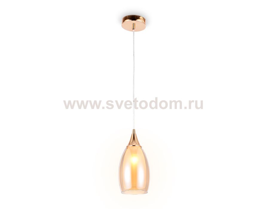 Люстра подвесная Ambrella TR3543 GD/TI золото/янтарь E14 max 40W D130*1000 TRADITIONAL