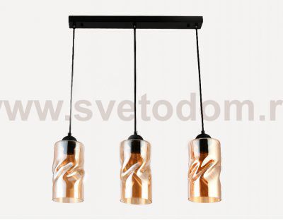 Люстра подвесная Ambrella TR3556/3 BK/TI черный/янтарь E27 max 40W 570*110*1200 TRADITIONAL
