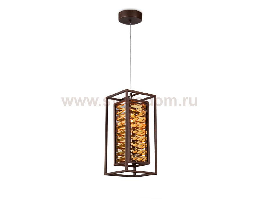 Люстра подвесная Ambrella TR5043 CF/TI кофе/янтарь E14/1 max 40W 180*180*760 TRADITIONAL