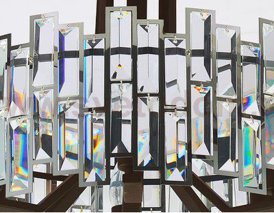 Люстра подвесная Ambrella TR5052 CH/BK/CL хром/черный/прозрачный E14/6 max 40W D500*380 TRADITIONAL