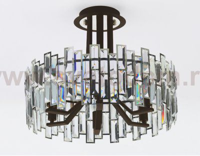 Люстра подвесная Ambrella TR5052 CH/BK/CL хром/черный/прозрачный E14/6 max 40W D500*380 TRADITIONAL