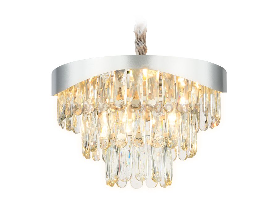 Люстра подвесная Ambrella TR5080 SL/CL серебро/прозрачный E14/6 max 40W D400*1070 TRADITIONAL