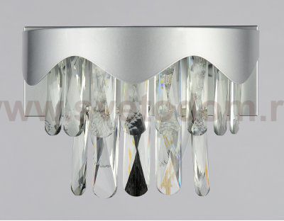 Настенный светильник бра Ambrella TR5090 SL/CL серебро/прозрачный E14/2 max 40W 260*180*150 TRADITIONAL