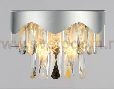 Настенный светильник бра Ambrella TR5090 SL/CL серебро/прозрачный E14/2 max 40W 260*180*150 TRADITIONAL