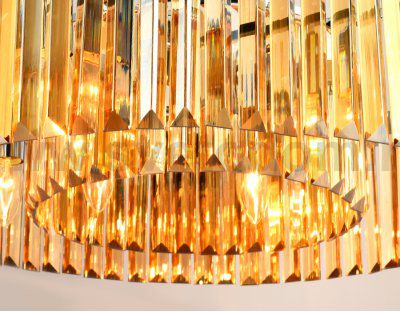 Люстра подвесная Ambrella TR5097/8 CH/TI хром/янтарь E14/8 max 40W D600*760 TRADITIONAL