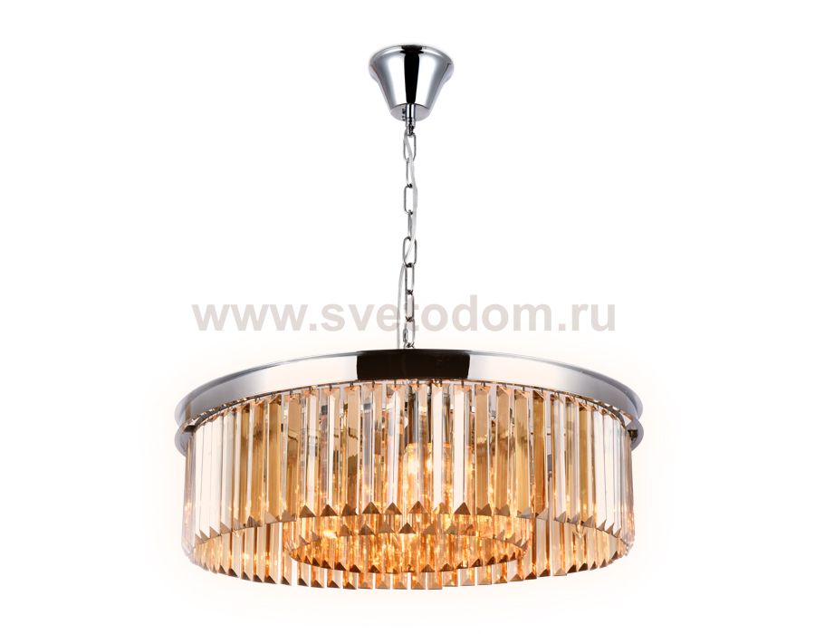 Люстра подвесная Ambrella TR5097/8 CH/TI хром/янтарь E14/8 max 40W D600*760 TRADITIONAL